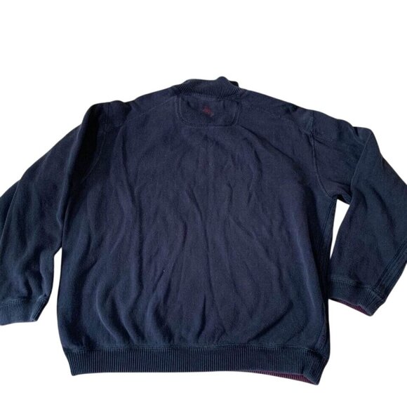 Tommy Bahama 1/4 Zip Sweatshirt Men’s Size Small Reversible Gray Purple Cotton - Picture 2 of 4